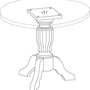 913 grenen kolomonderstel 3 teens-0