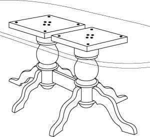 912 eiken kolomonderstel 6 teens-0